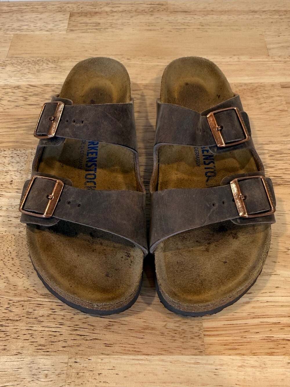 Birkenstock Brown Suede Two-Strap Arizona Sandals - Picture 3 of 7
